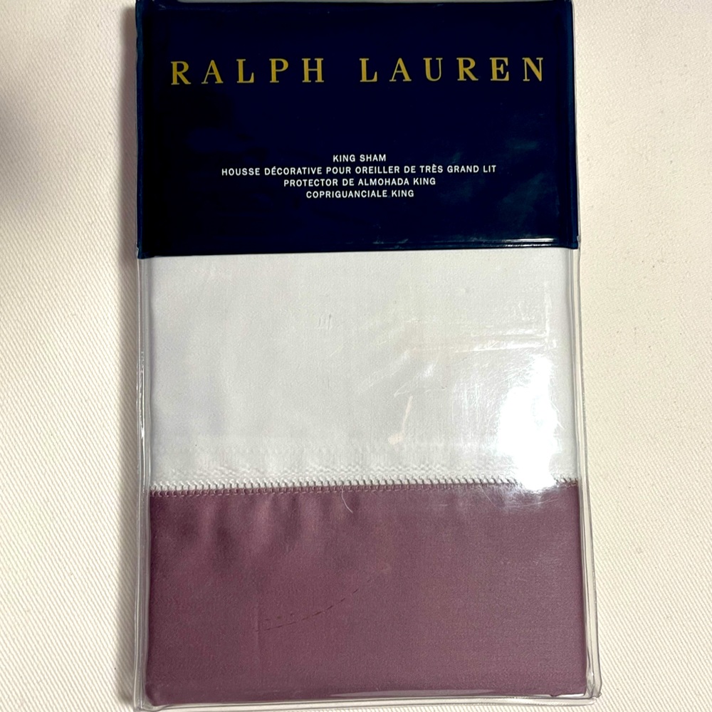 NWT   RALPH LAUREN  KING SHAM   LANGDON   LAVENDER